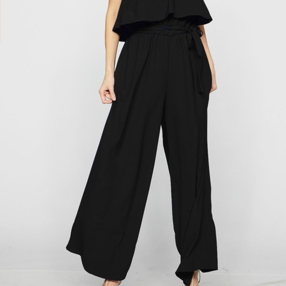NWT BIBI Black off the shoulder jumsuit